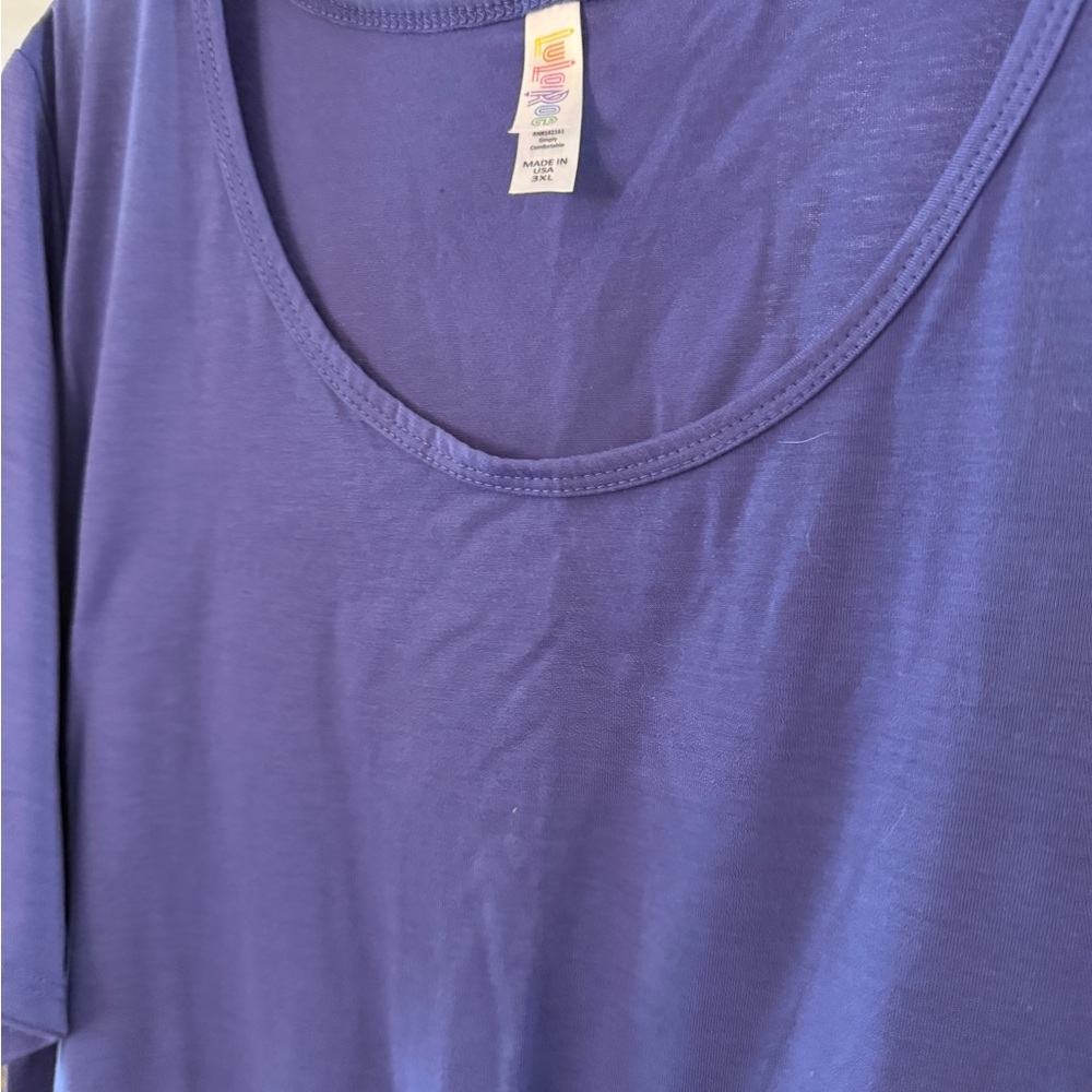 LuLaRoe Purple Short Sleeve Perfect T-Shirt sz 3XL